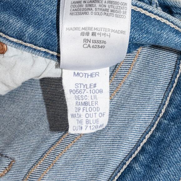 MOTHER denim LIL' The Rambler zip Flood Jeans Out of the Blue Petite 25 - Picture 11 of 14